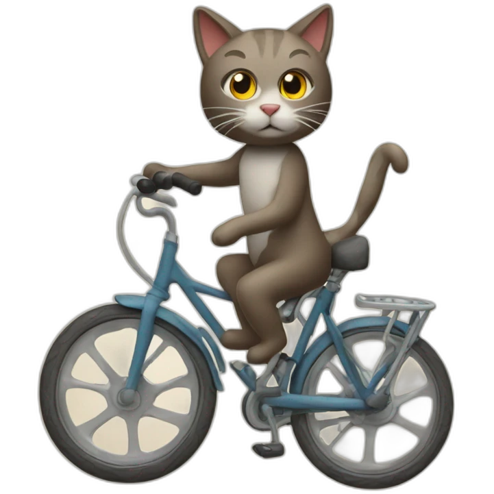 Cat in a bycikle emoji