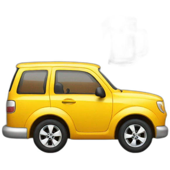 Cars drinking a beer emoji