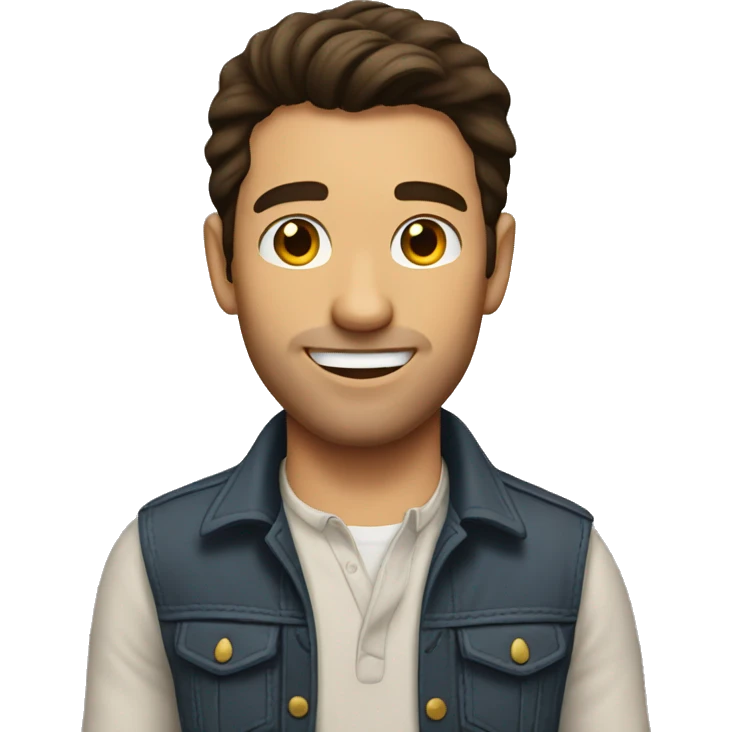 Brunette country guy emoji