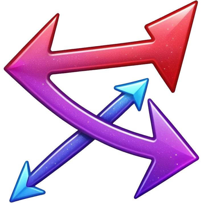 color gradient between red and purple glitter arrow for right emoji