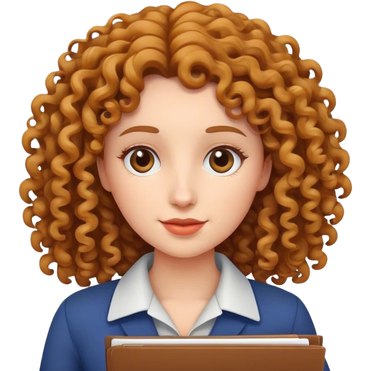 curly women with documents  emoji