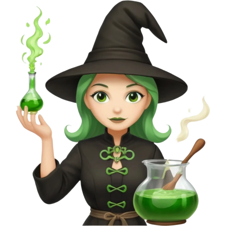 green witch cooking potion emoji
