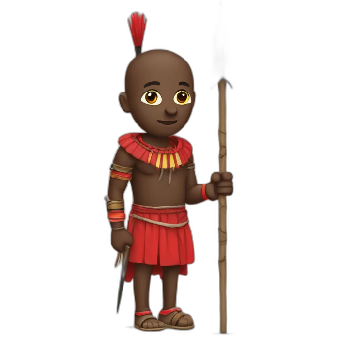 A Maasai warrior with a spear emoji