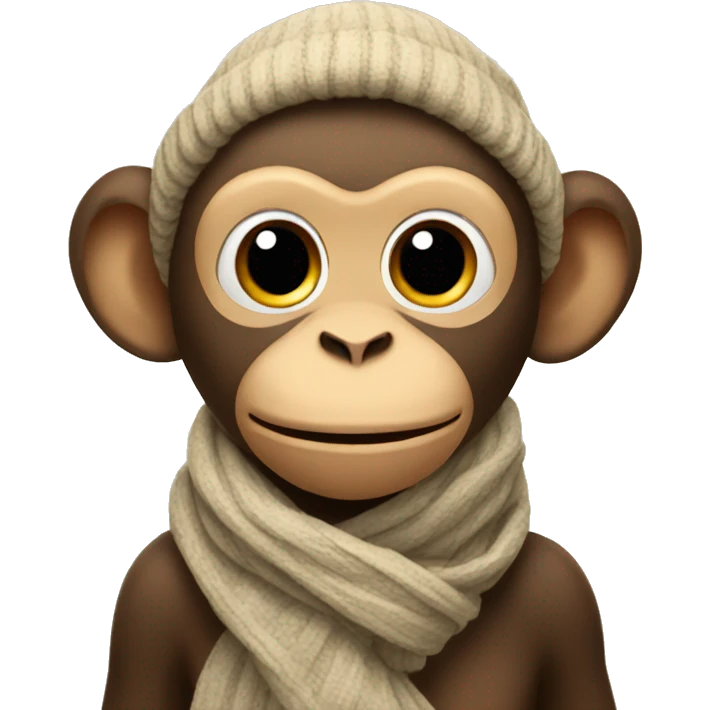 monkey with scarf on head emoji