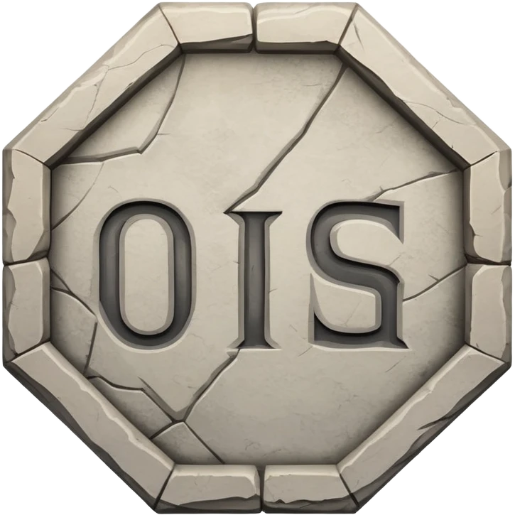 hexagonal stone inscription emoji