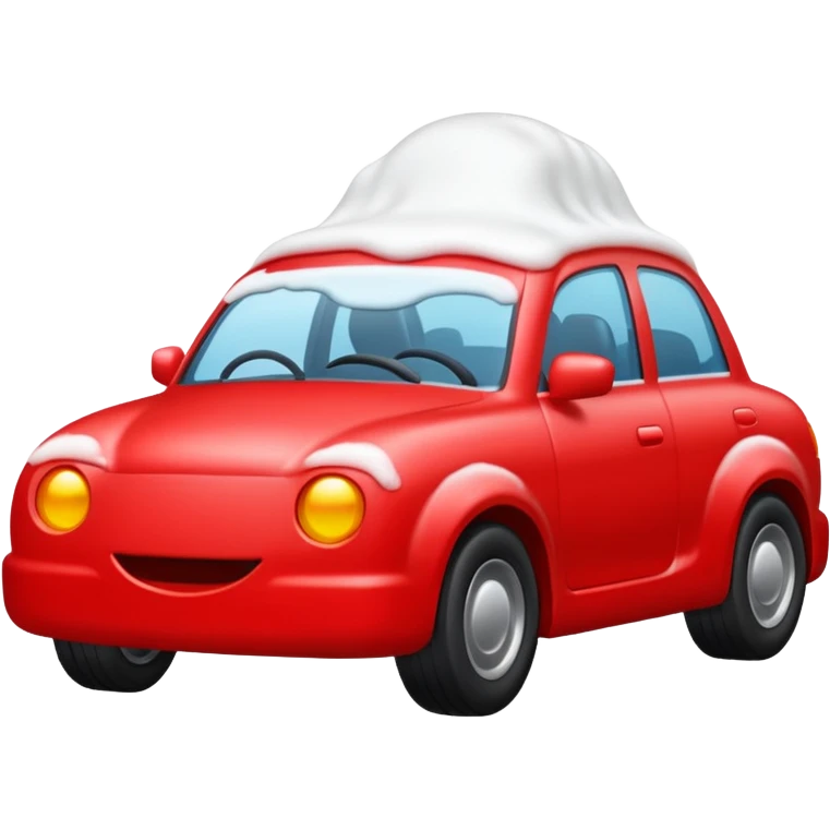 car with foam red car emoji