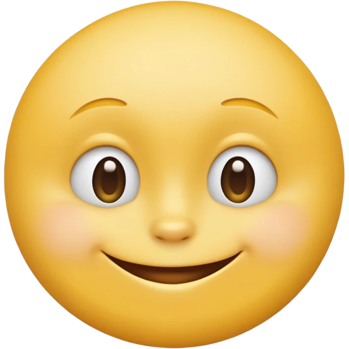 Emoji, yellow round smiling face, totally closed mouth emoji