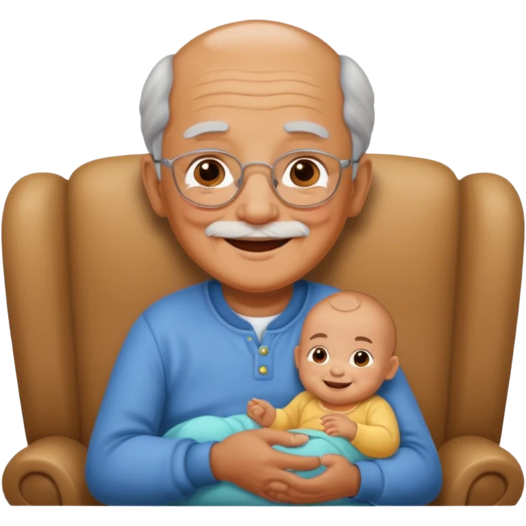 Grandpa baby sitting  emoji