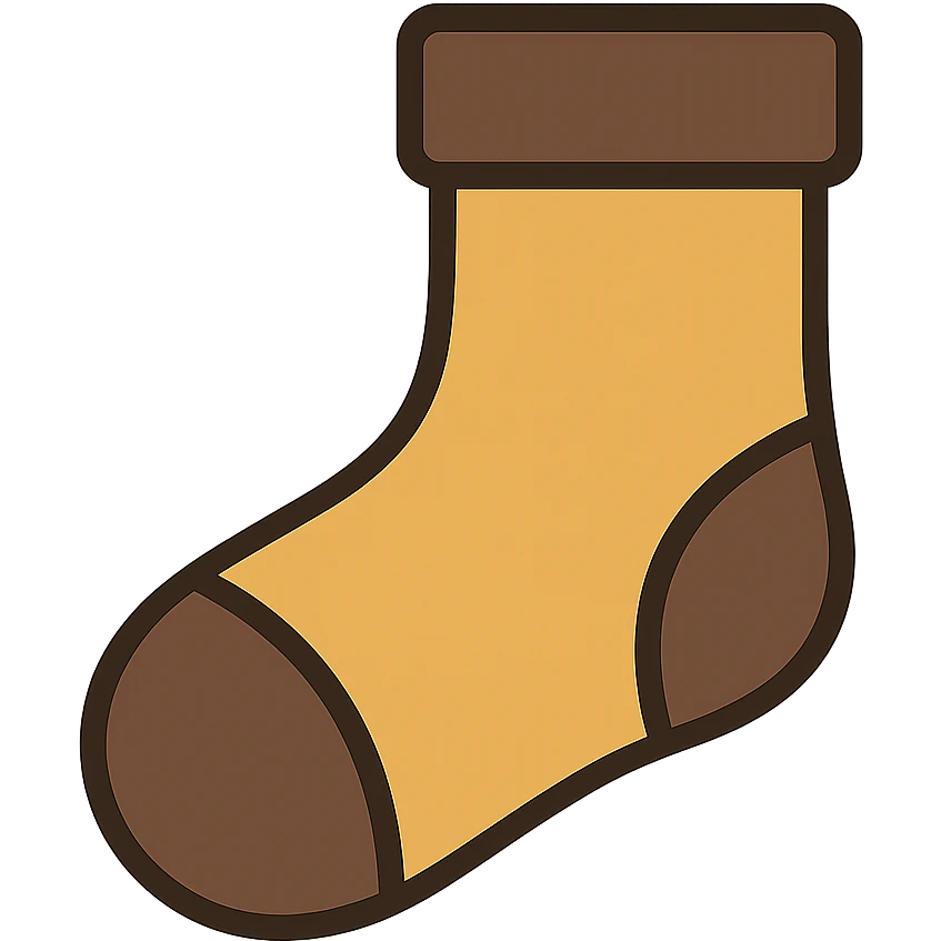 flat toon style sock emoji
