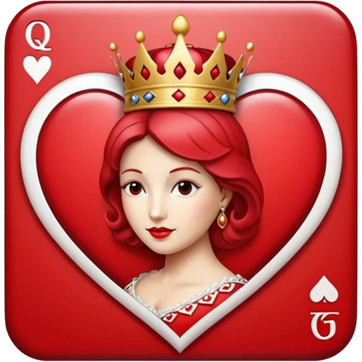 Coração que remeta a rainha de copas  emoji