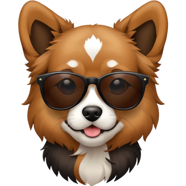 Dog wearing sunglasses emoji