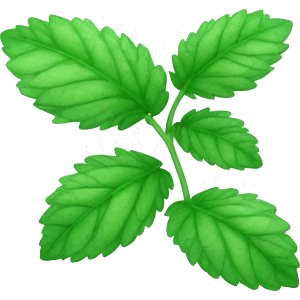 mint leaves emoji