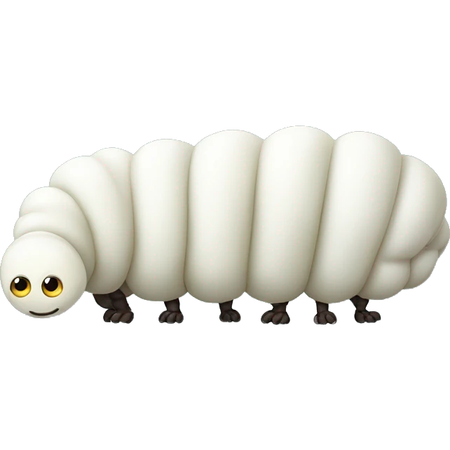 fat white caterpillar emoji