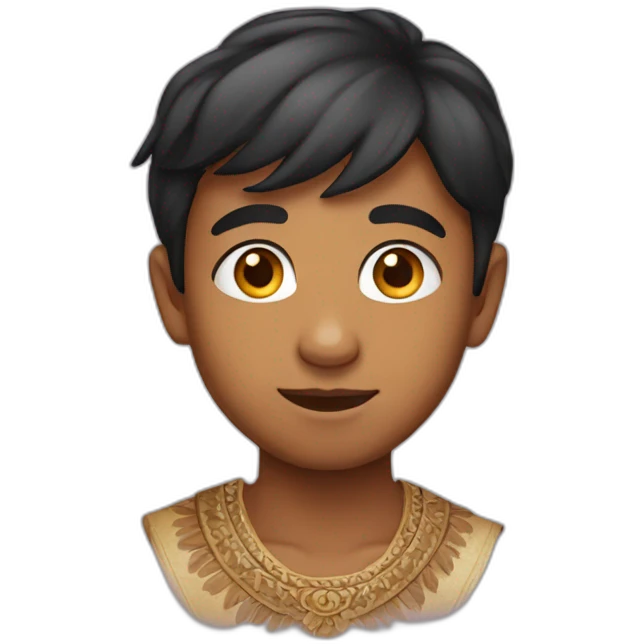 A Indian young boy face emoji