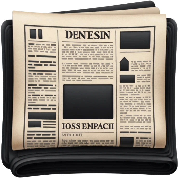 all-black or dark newspaper (it's important to not generate it with white spaces) emoji