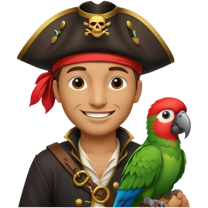 pirate and parrot emoji