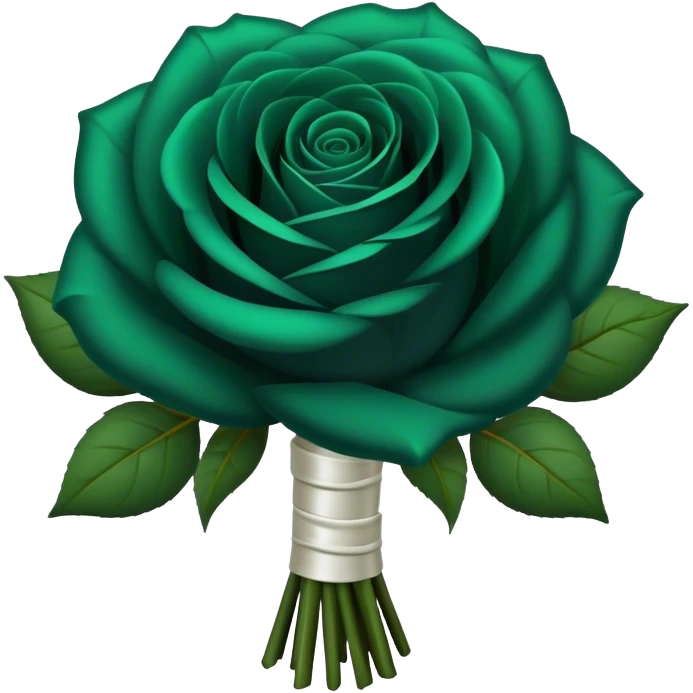 dark emerald rose Bridal bouquet emoji