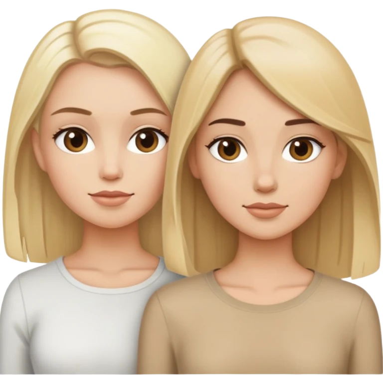 Полная блондинка и худаябрюнетка  emoji