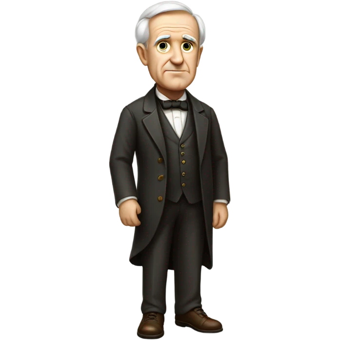 Thomas Edison  full body realistic standing emoji