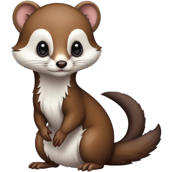 black-white Weasel emoji