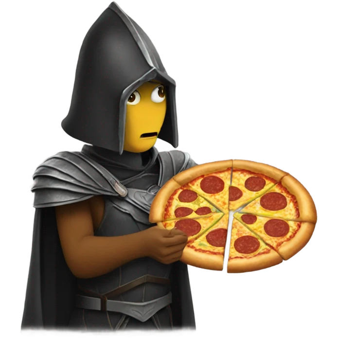 Sauron eating pizza emoji