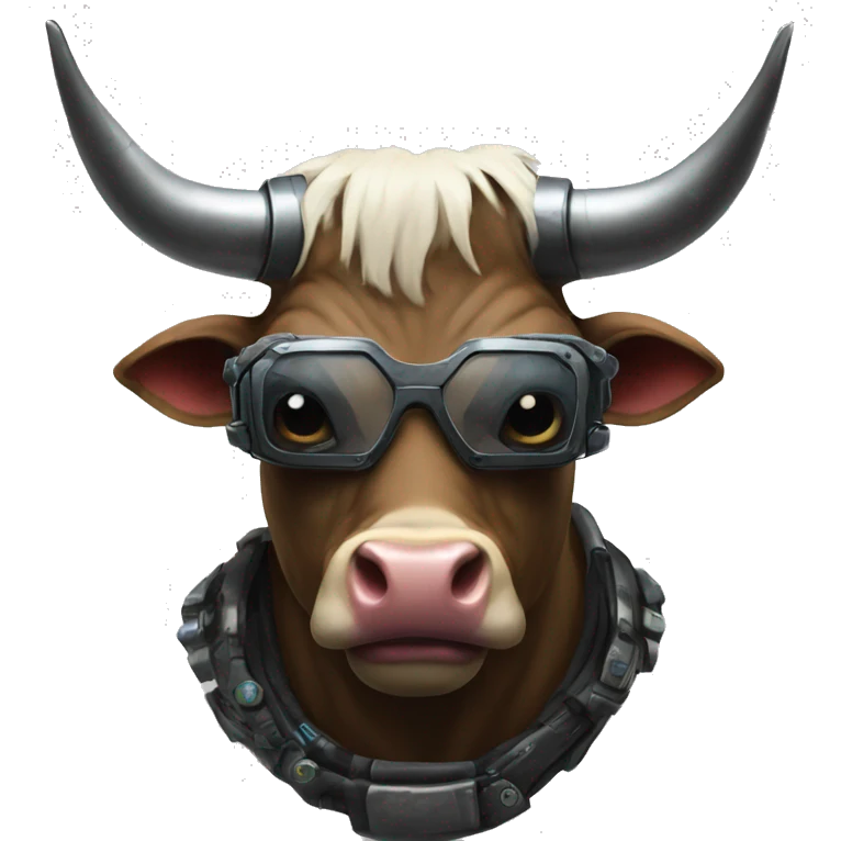 Cyberpunk bull emoji