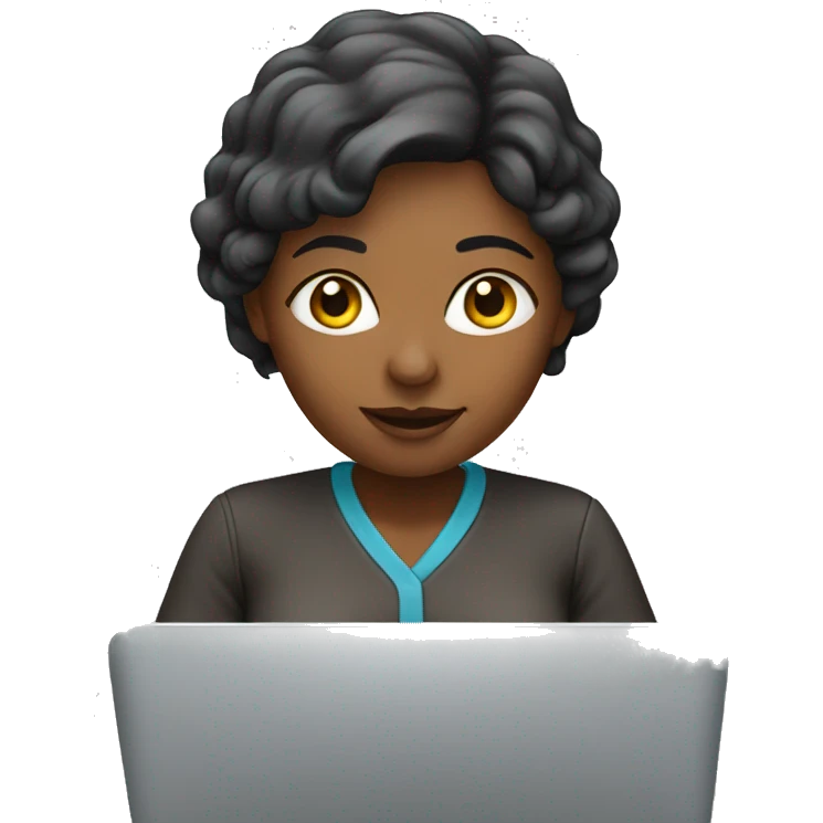 a female working on a laptop emoji