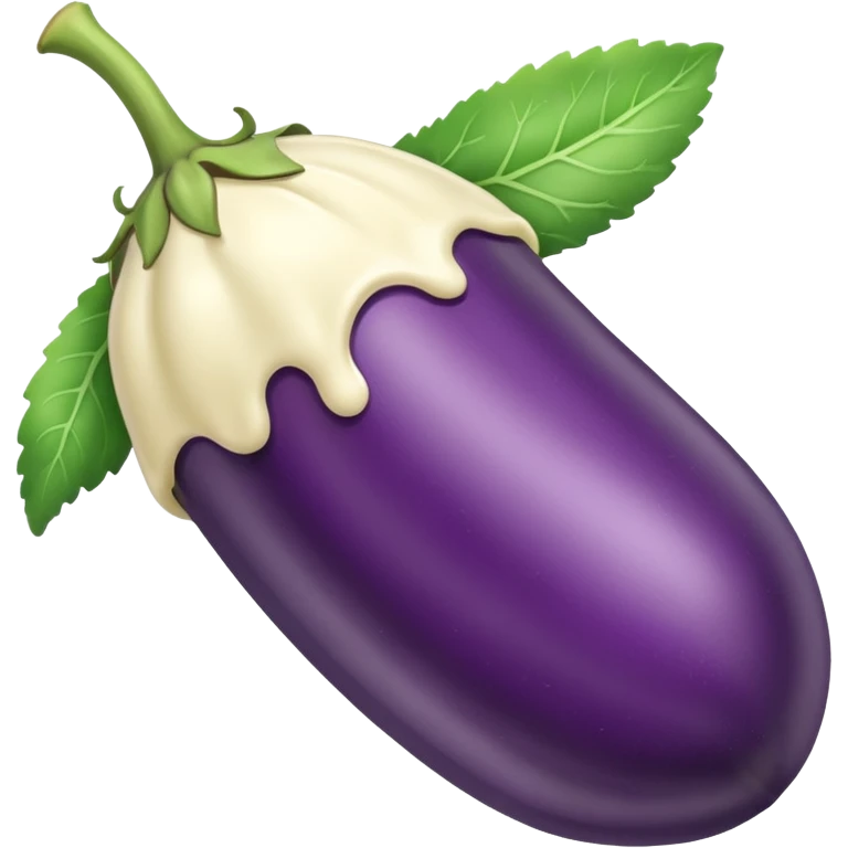White chocolate dipped eggplant emoji