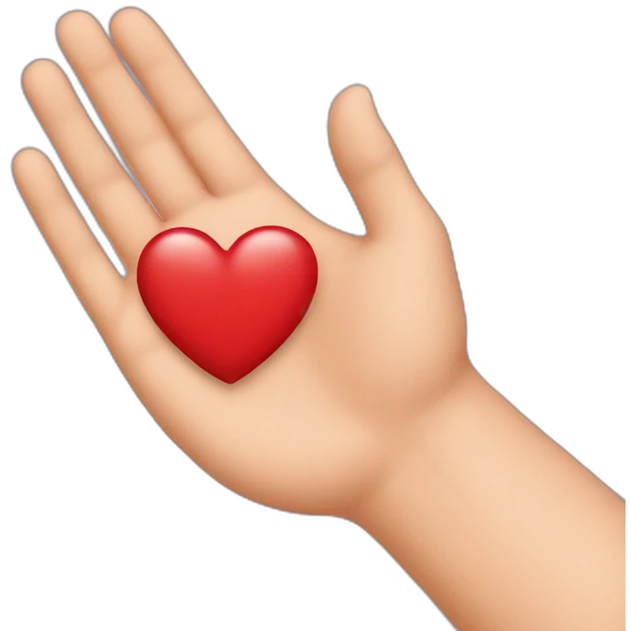 Heart hand emoji