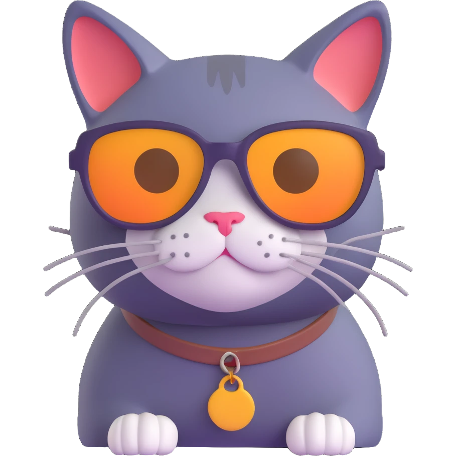 A cat wearing sunglasses emoji