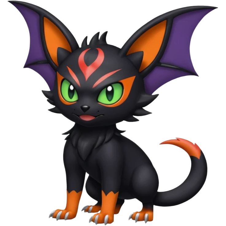 Noibat-Nargacuga-Litten-Torracat-fusion-Fakemon-Pokémon-creature  emoji
