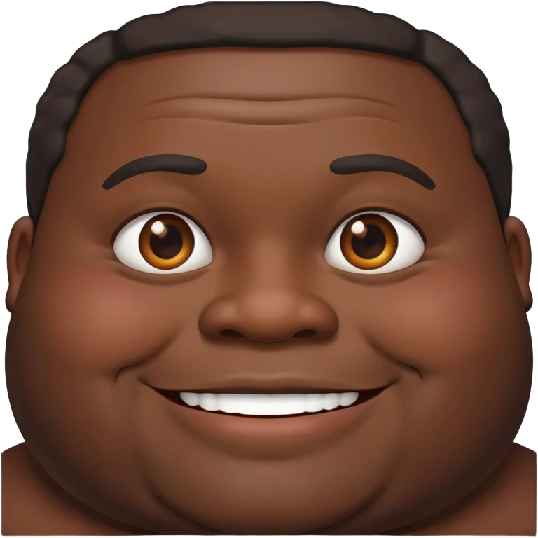 Black fat man emoji