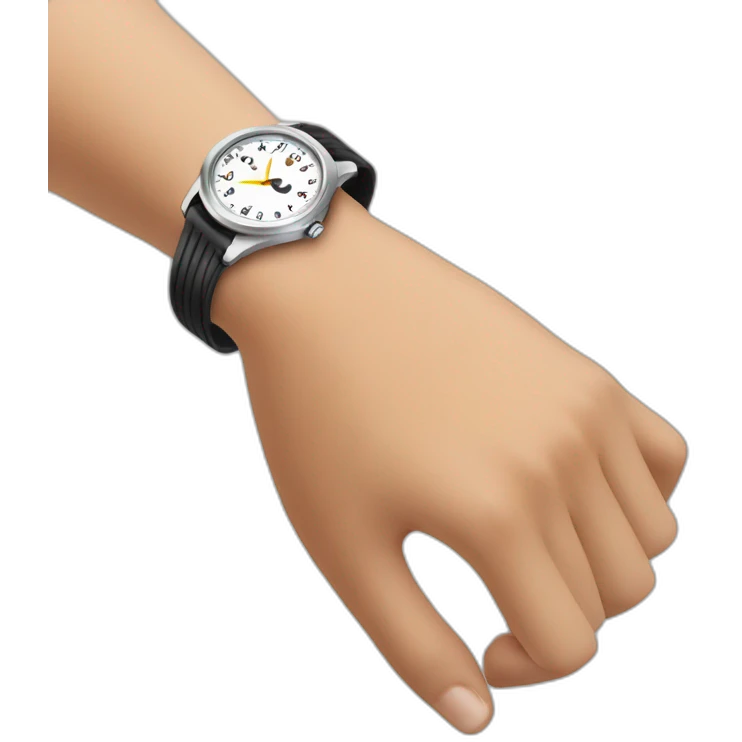 Impatient tapping on wrist watch emoji