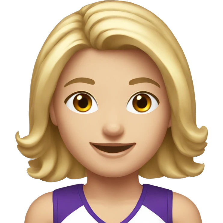 Caucasian cheerleader emoji