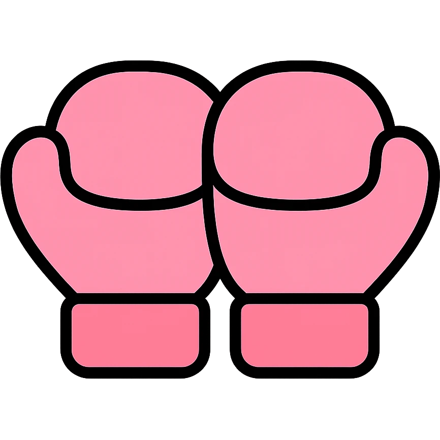 light pink boxing gloves icon emoji