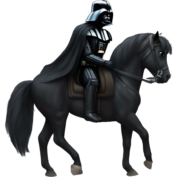 Darth Vader on a pony emoji