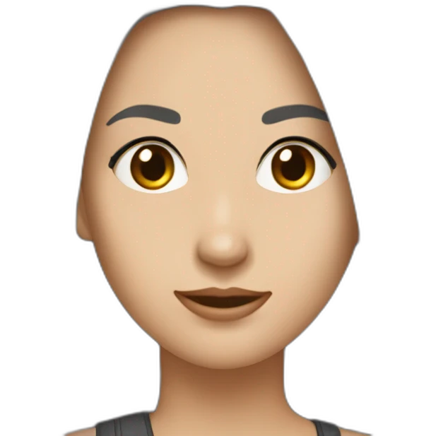 девушка с черными волосами emoji