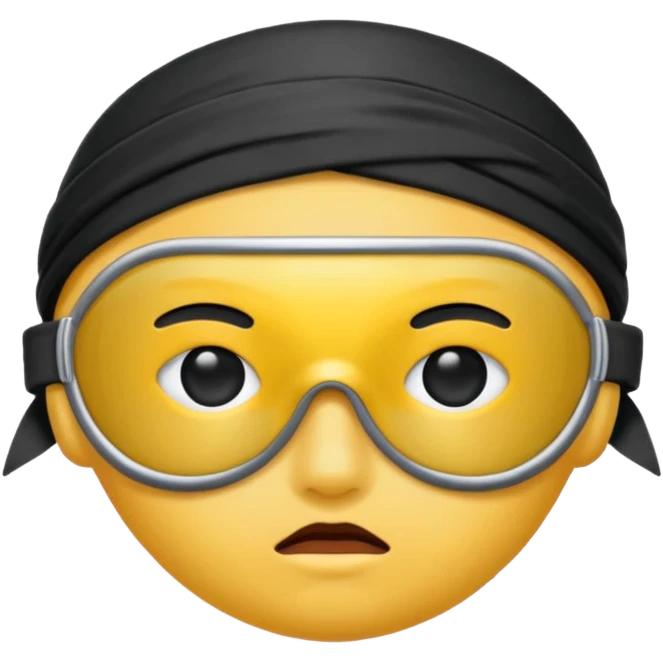 Blindfold no eyes emoji