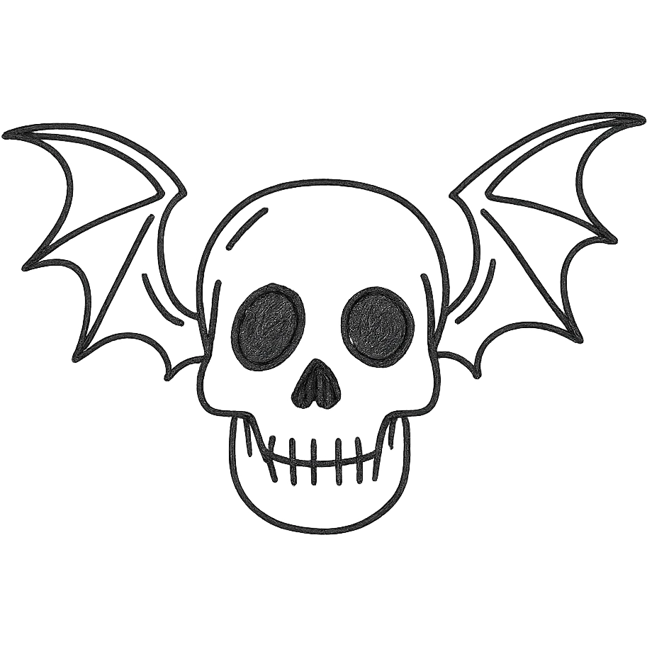 skull with dragon wings emoji