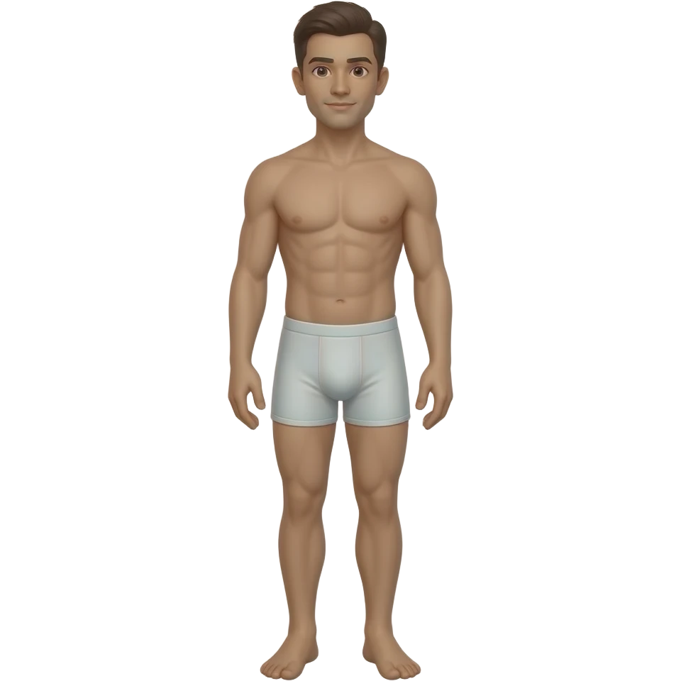 Wearing nothing not including underpants fullbody emoji