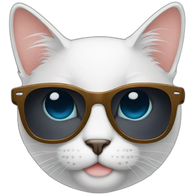cat with sunglasses looking satisfied emoji