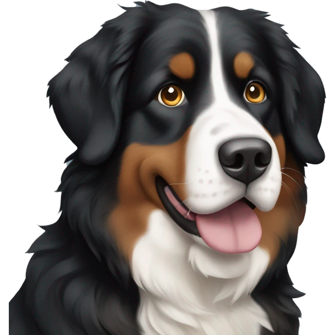 auszralian shepherd / bernese mountain dog mix with blue eyes emoji