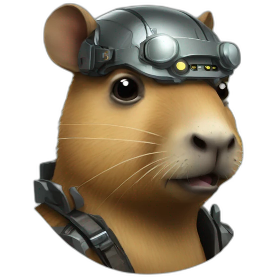 skeptical cyberpunk capybara emoji