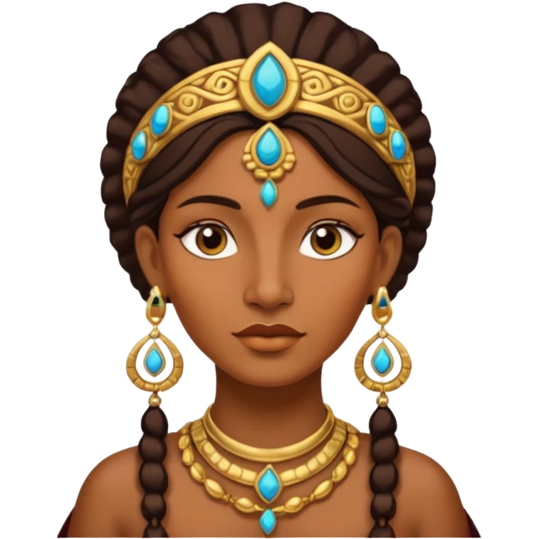 ancient Incadian woman with earrring emoji