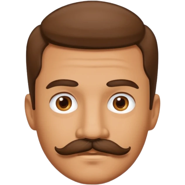 picture 2 with another style of mustache emoji