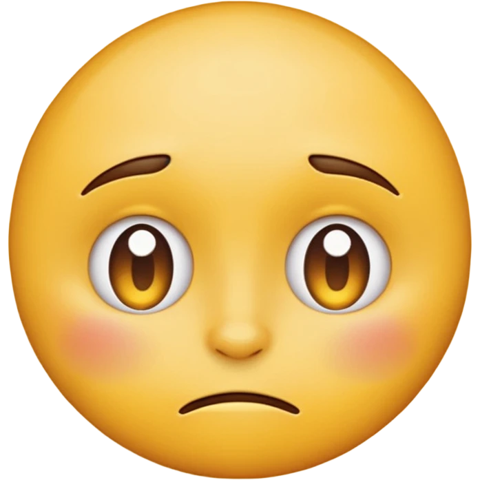 A yellow round face emoji side eye emoji