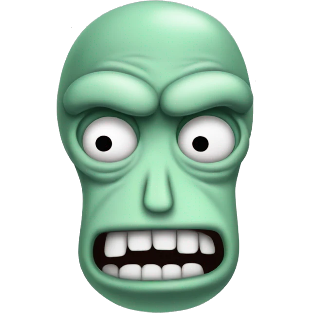 Squidward Angry emoji