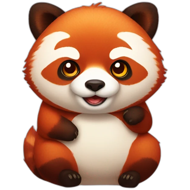 Fat red panda emoji