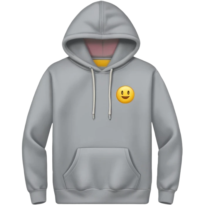 comfy grey minimalistic hoodie without logo emoji