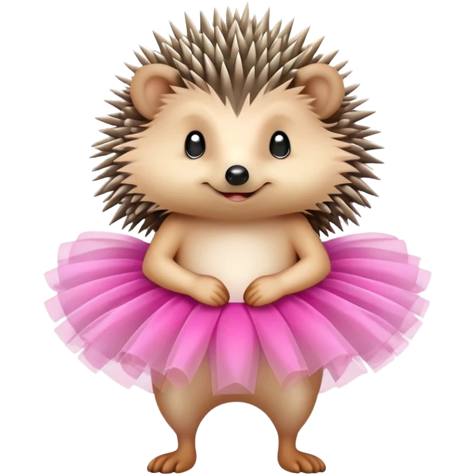 Hedgehog in a tutu emoji